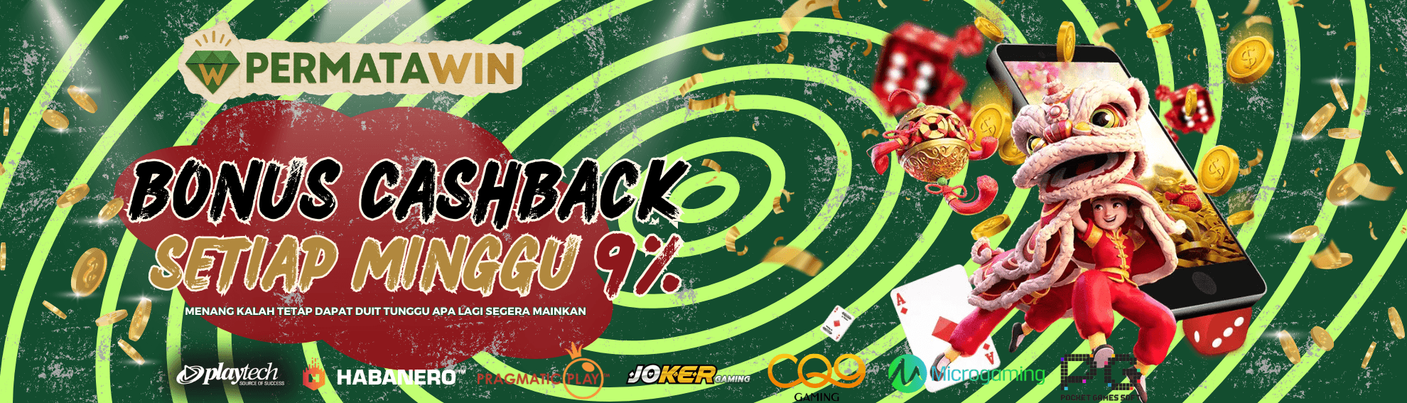 BONUS CASHBACK 9%